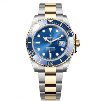 【Super Clone】Rolex Submariner Two-Tone Yellow Gold & Steel Rolesor - Blue Dial Ceramic Bezel (Ref# 126613LB)