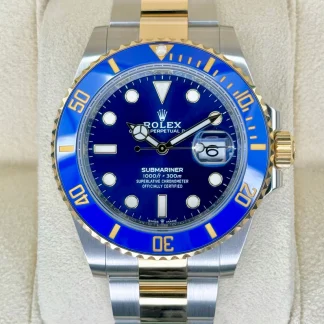 【Super Clone】Rolex Submariner Two-Tone Yellow Gold & Steel Rolesor - Blue Dial Ceramic Bezel (Ref# 126613LB)