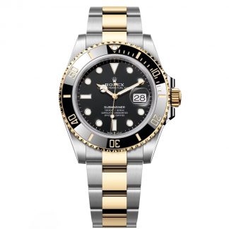 【Super Clone】Rolex Submariner 41mm Two-Tone Yellow Gold Black Dial Black Bezel - 126613LN