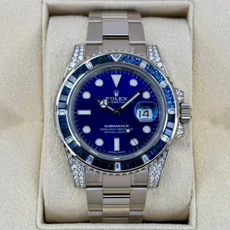 【Super Clone】Rolex Submariner Date 116659SABR 18K White Gold Diamonds Sapphires UNWORN