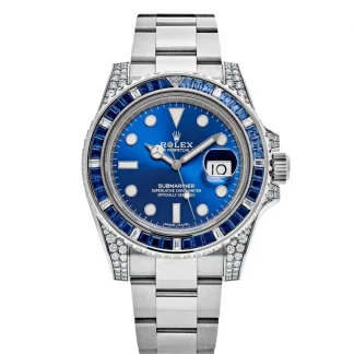 【Super Clone】Rolex Submariner Date 116659SABR 18K White Gold Diamonds Sapphires UNWORN