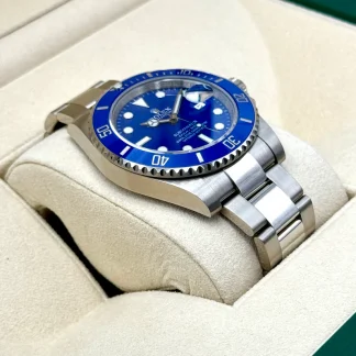 【Super Clone】Rolex Submariner Date Smurf 18ct  41mm White Gold / Blue R116619LB