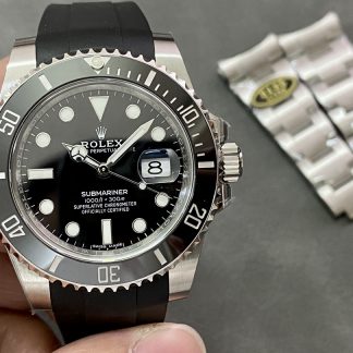 【Super Clone】Rolex Submariner 126610LN Black Rubber Strap Black Dial 41mm Mens Replica Watch