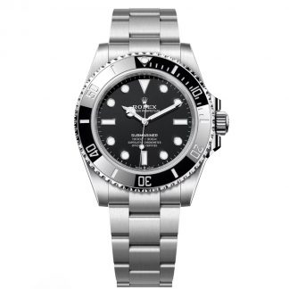 【Super Clone】Rolex Submariner 41mm No Date Stainless Steel Black Dial Black Bezel - 124060