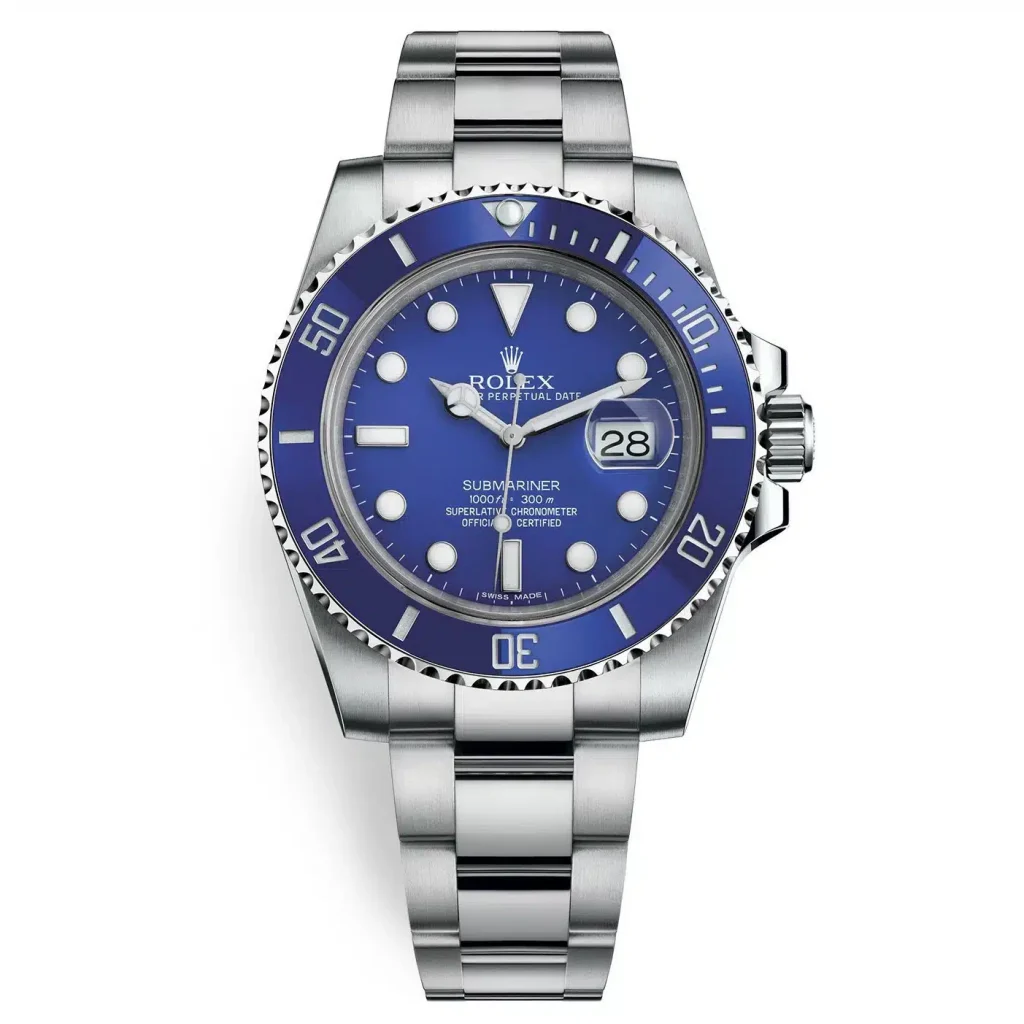 【Super Clone】Rolex Submariner Date Smurf 18ct  41mm White Gold / Blue R116619LB