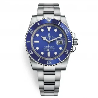 【Super Clone】Rolex Submariner Date Smurf 18ct  41mm White Gold / Blue R116619LB