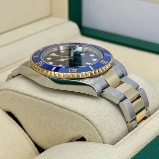 【Super Clone】Rolex Submariner Two-Tone Yellow Gold & Steel Rolesor - Blue Dial Ceramic Bezel (Ref# 116613LB)