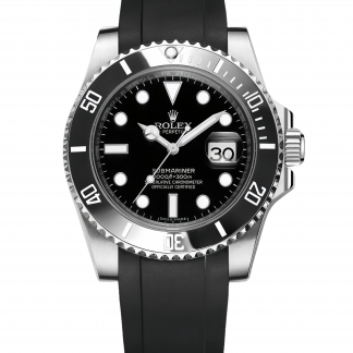 【Super Clone】Rolex Submariner 126610LN Black Rubber Strap Black Dial 41mm Mens Replica Watch