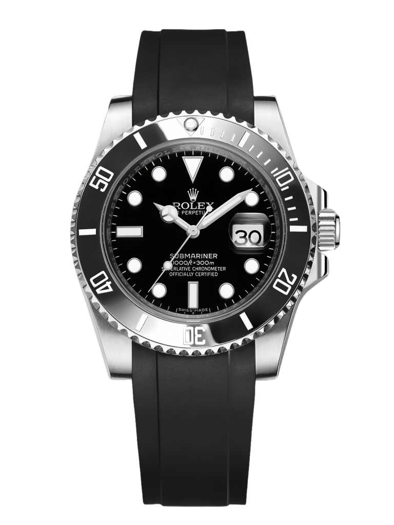 【Super Clone】Rolex Submariner 126610LN Black Rubber Strap Black Dial 41mm Mens Replica Watch