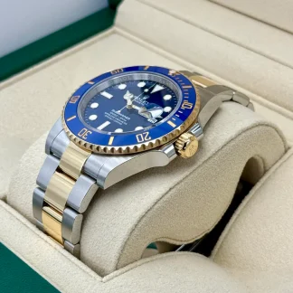 【Super Clone】Rolex Submariner Two-Tone Yellow Gold & Steel Rolesor - Blue Dial Ceramic Bezel (Ref# 126613LB)