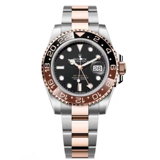 【Super Clone】Rolex GMT Master II 40 Two Tone Rose Gold Rootbeer 126711CHNR