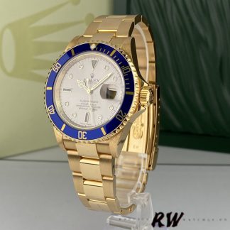 【Super Clone】Rolex Submariner 16618 Serti Dial Blue Bezel 40mm Mens Replica Watch