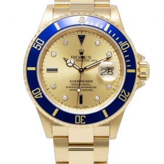 【Super Clone】Rolex Submariner Date 16613 Champagne Serti Dial 40mm Mens Replica Watch