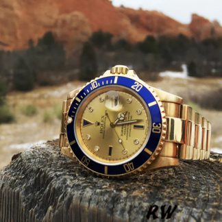 【Super Clone】Rolex Submariner 16618 Yellow Gold Champagne Dial 40mm Mens Replica Watch