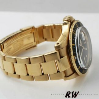 【Super Clone】Rolex Submariner 1680/8 Black dial Yellow Gold 40mm Mens Replica Watch