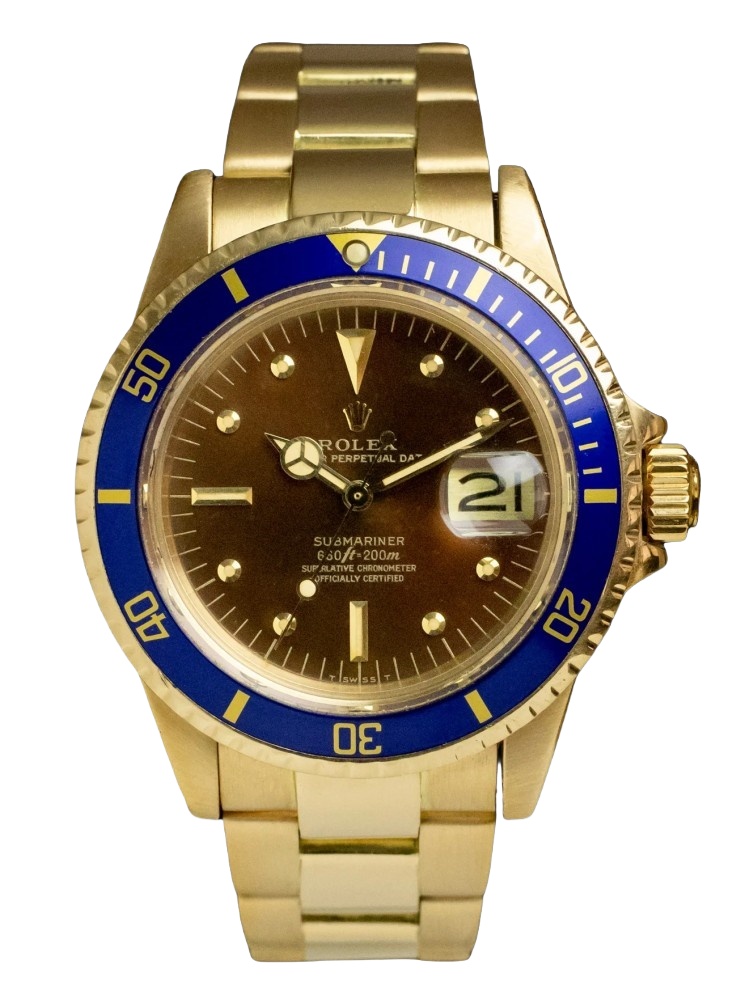 【Super Clone】Rolex Submariner 1680/8 Tropical Dial yellow gold 40mm Mens Replica Watch