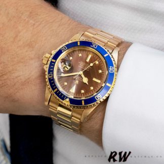 【Super Clone】Rolex Submariner 1680/8 Tropical Dial yellow gold 40mm Mens Replica Watch