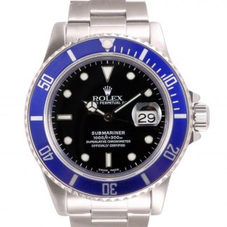 【Super Clone】Rolex Submariner Date 16610 Blue Ceramic Black Dial 40mm Mens Replica Watch
