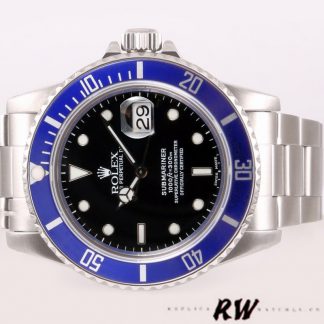 【Super Clone】Rolex Submariner Date 16610 Blue Ceramic Black Dial 40mm Mens Replica Watch