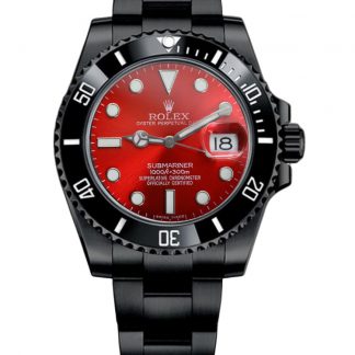 【Super Clone】Rolex Submariner Date 116610LN Red Dial Black PVD/DLC Stainless Steel 40MM Mens Replica Watch