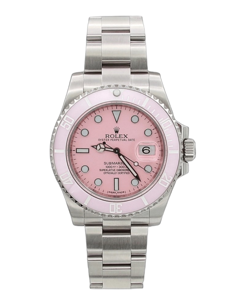 【Super Clone】Rolex Submariner Date 116610LN Stainless Steel Oyster 40MM Pink Dial Mens Replica Watch