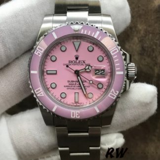 【Super Clone】Rolex Submariner Date 116610LN Stainless Steel Oyster 40MM Pink Dial Mens Replica Watch