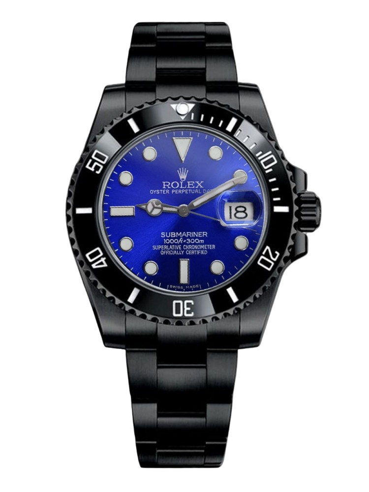 【Super Clone】Rolex Submariner Date 116610LN Blue Dial Black PVD/DLC Stainless Steel 40MM Mens Replica Watch