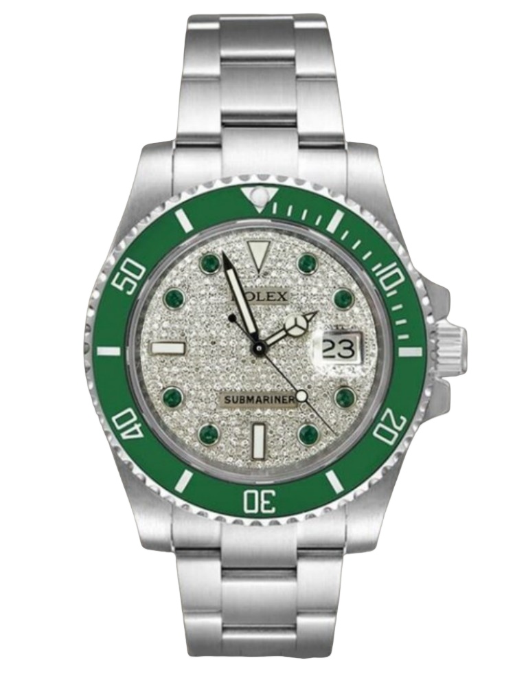 【Super Clone】Rolex Submariner 116610 Diamond Paved Dial Automatic 40mm Mens Replica Watch