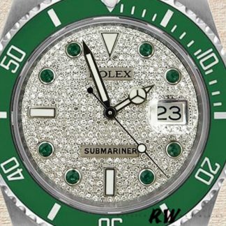 【Super Clone】Rolex Submariner 116610 Diamond Paved Dial Automatic 40mm Mens Replica Watch