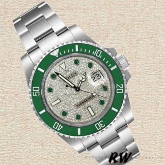 【Super Clone】Rolex Submariner 116610 Diamond Paved Dial Automatic 40mm Mens Replica Watch