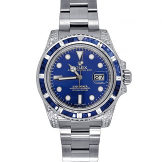 【Super Clone】Rolex Submariner Date 116610LN Custom Diamond Stainless Steel Blue Dial 40MM Mens Replica Watch