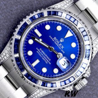 【Super Clone】Rolex Submariner Date 116610LN Custom Diamond Stainless Steel Blue Dial 40MM Mens Replica Watch