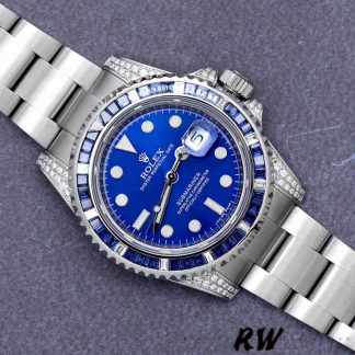 【Super Clone】Rolex Submariner Date 116610LN Custom Diamond Stainless Steel Blue Dial 40MM Mens Replica Watch