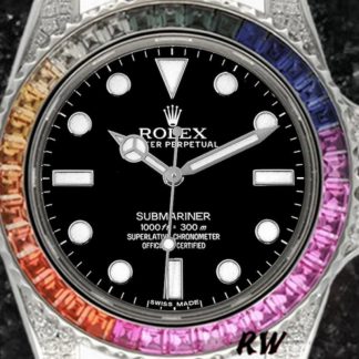 【Super Clone】Rolex Submariner 116610 Black Dial White Rubber strap 40mm Mens Replica Watch