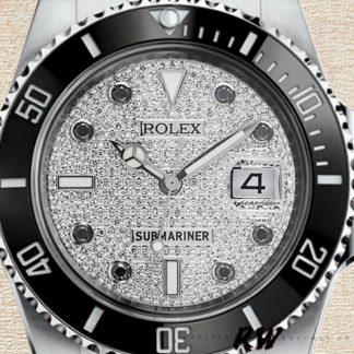 【Super Clone】Rolex Submariner 116610 Diamond Paved Dial Stainless Steel 40mm Mens Replica Watch