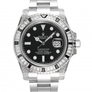 【Super Clone】Rolex Submariner 116610 Black Dial Diamond Case 40MM Men's Watch
