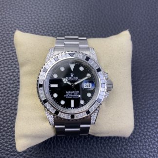 【Super Clone】Rolex Submariner 116610 Black Dial Diamond Case 40MM Men's Watch