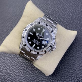 【Super Clone】Rolex Submariner 116610 Black Dial Diamond Case 40MM Men's Watch