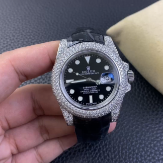 【Super Clone】Rolex Submariner Diamond Case Black Dial 116610 40MM Men's Watch