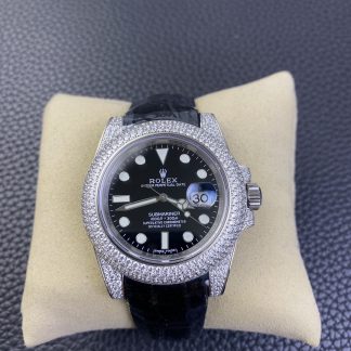 【Super Clone】Rolex Submariner Diamond Case Black Dial 116610 40MM Men's Watch
