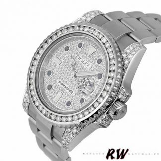 【Super Clone】Rolex Submariner Date 116610LN Custom Diamond 40MM Mens Replica Watch