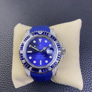 【Super Clone】Rolex Submariner 116610 Diamond Case Blue Dial 40MM Men's Watch