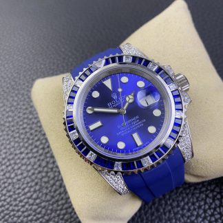 【Super Clone】Rolex Submariner 116610 Diamond Case Blue Dial 40MM Men's Watch
