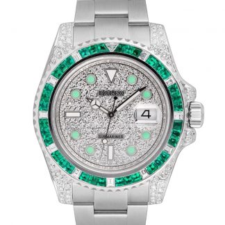 【Super Clone】Rolex Submariner Date 116610LN Custom Diamond Stainless Steel 40MM Mens Replica Watch