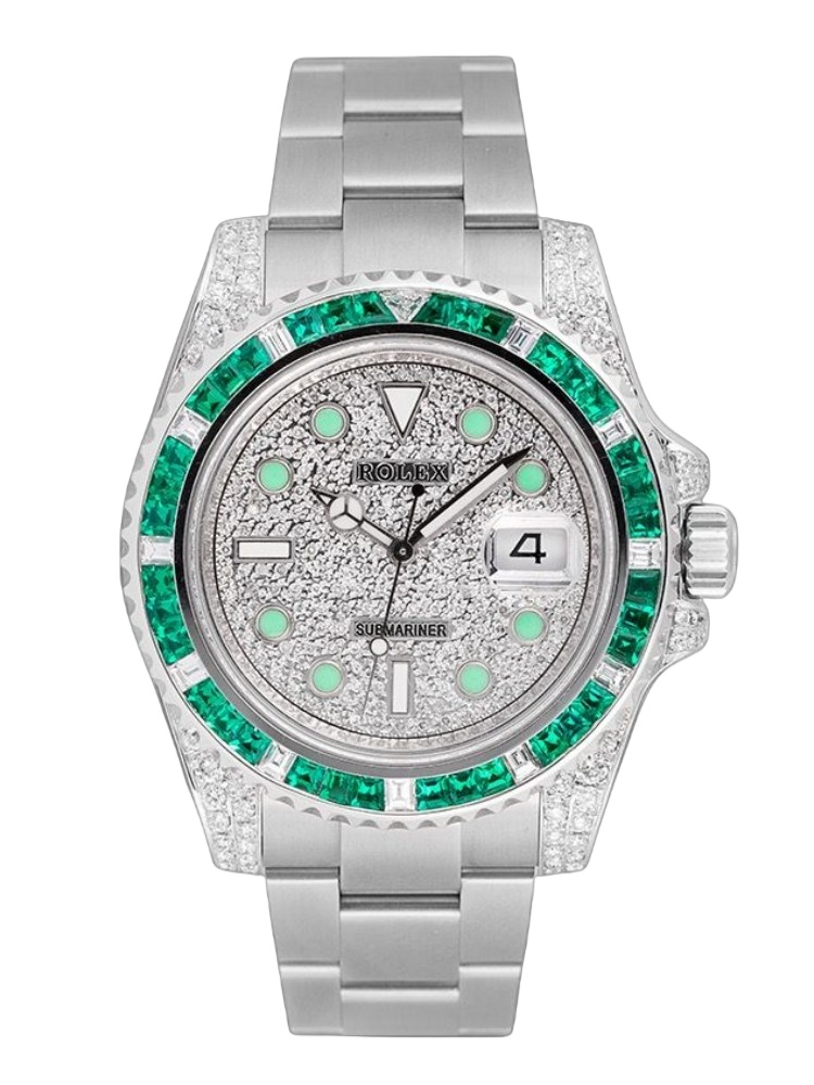 【Super Clone】Rolex Submariner Date 116610LN Custom Diamond Stainless Steel 40MM Mens Replica Watch
