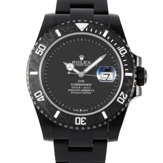 【Super Clone】Rolex Submariner DIW Edition Parakeet Carbon Fiber Bezel 116610LB Black Dial