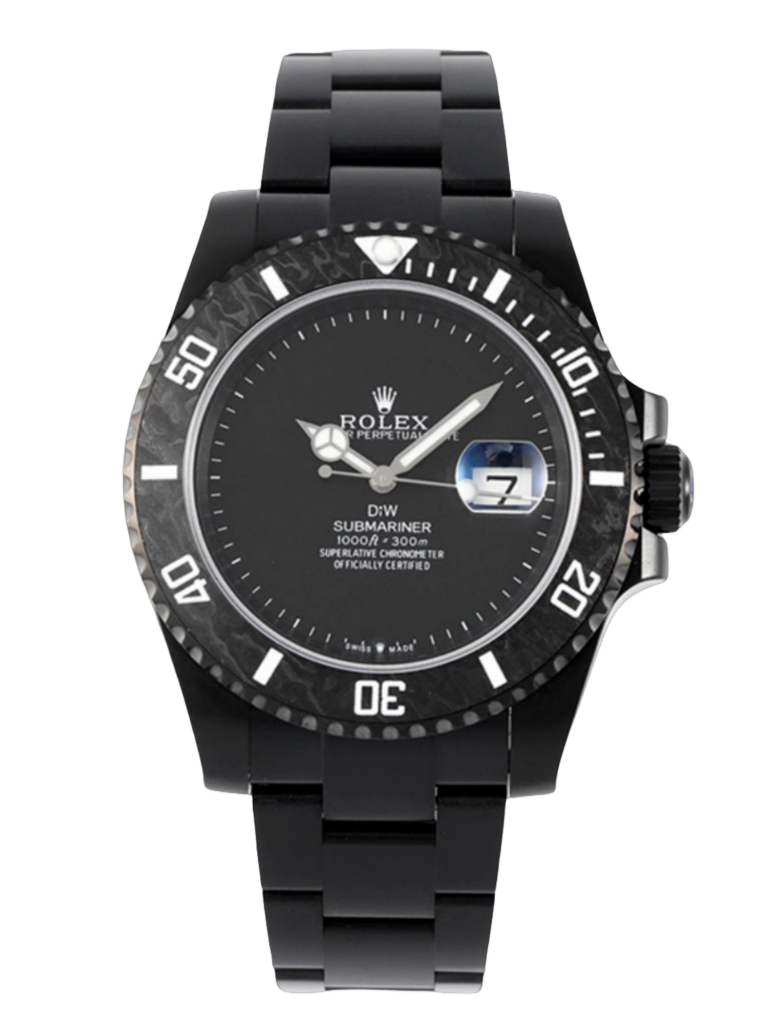 【Super Clone】Rolex Submariner DIW Edition Parakeet Carbon Fiber Bezel 116610LB Black Dial