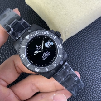 【Super Clone】Rolex Submariner DIW Edition Parakeet Carbon Fiber Bezel 116610LB Black Dial