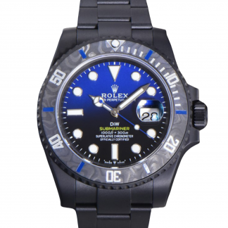 【Super Clone】Rolex Submariner Diw 116610 PVD-DLC Stainless Steel Carbon Fiber Bezel Blue Dial