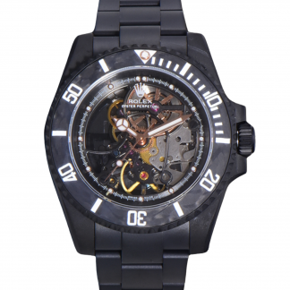 【Super Clone】Rolex Submariner Black PVD Andrea Pirlo Project 114060 Skeleton Dial 40mm